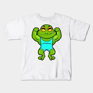 Frog as Bodybuilder at Bodybuilding Kids T-Shirt